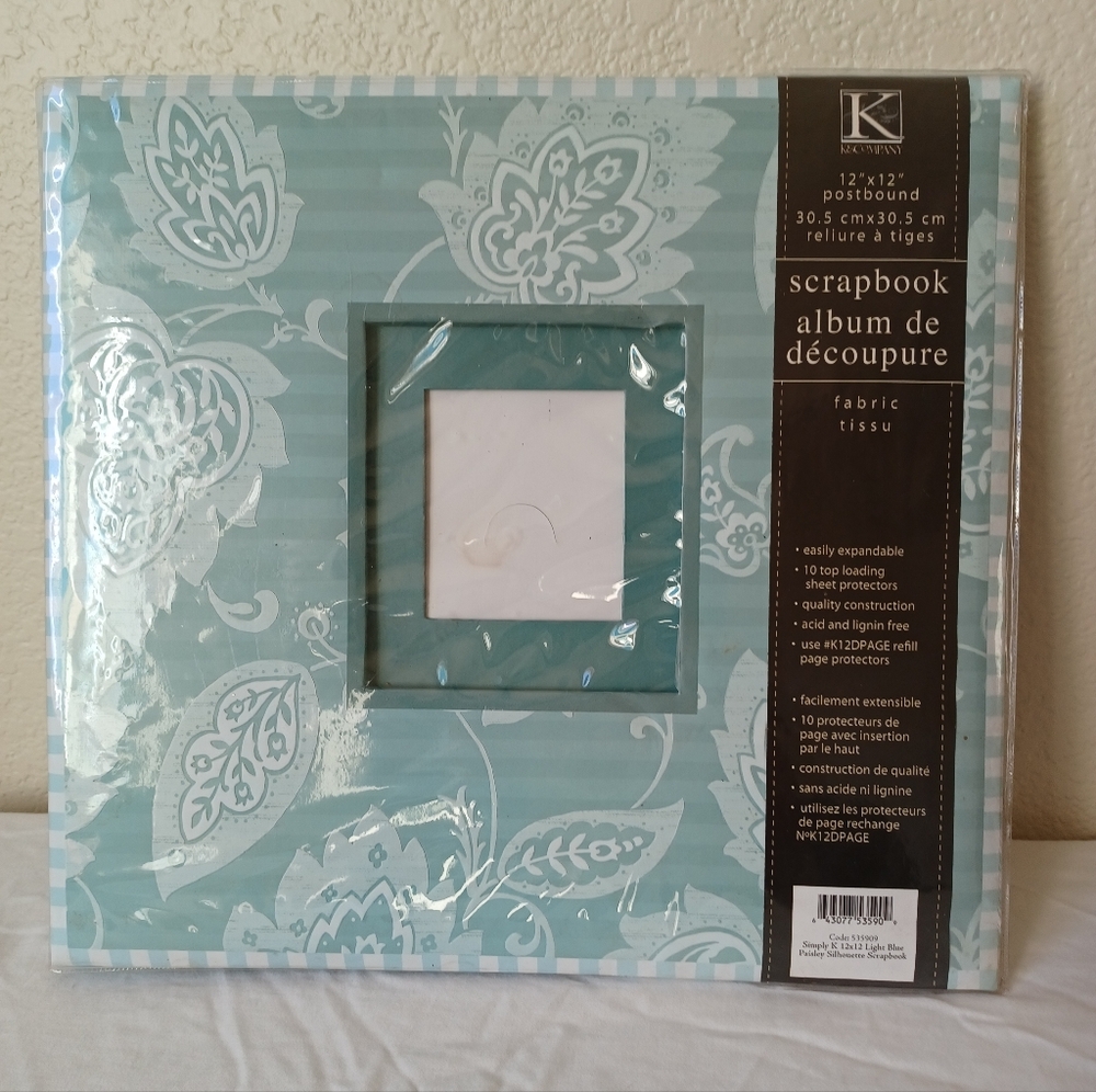 New K & Company 12x12 Scrapbook Bundle - Stickers, Tape, Paper, Page Protectors